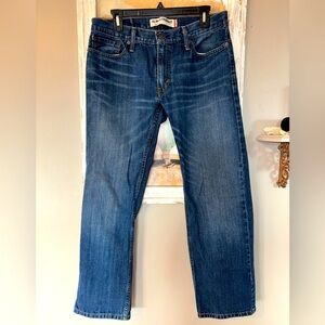 Mens Levi's 514 SLIM STRAIGHT Stretch Slim Straight Blue Jeans W34 L30 Whisking